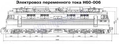 Электровоз ВЛ60 вид сбоку